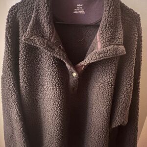Aerie Dark Brown Teddy Jacket